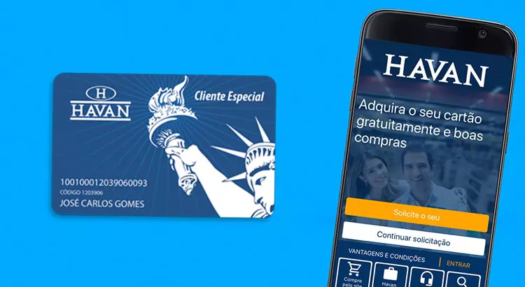 cartão de crédito da Havan